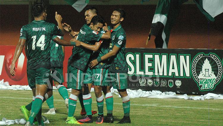 PSS Sleman taklukkan PSGC Ciamis dalam lanjutan laga Liga 2. Copyright: Indosport/Prima Pribadi