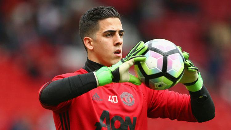 Kiper ketiga Manchester United, Joel Pereira perpanjang kontrak selama 4 tahun. Copyright: Dave Thompson/Getty Images