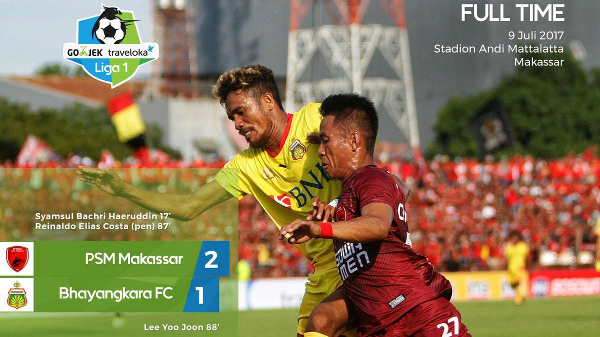 PSM Makassar vs Bhayangkara FC Copyright: Twitter/@Liga1Match