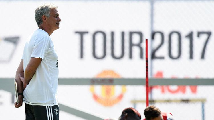 Pelatih Manchester United, Jose Mourinho. Copyright: Kevork Djansezian/Getty Images