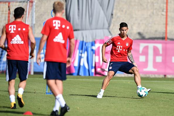 James Rodriguez mulai ikut latihan bersama Bayern Munchen. Copyright: INDOSPORT