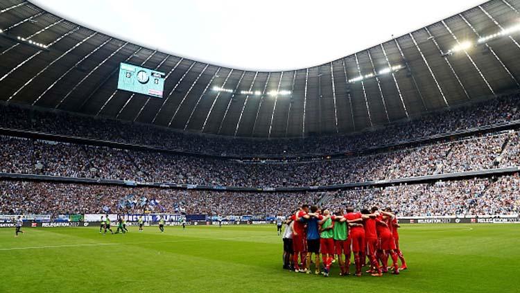 Pemain Bayern Munchen di Stadion Allianz Arena. Copyright: INDOSPORT