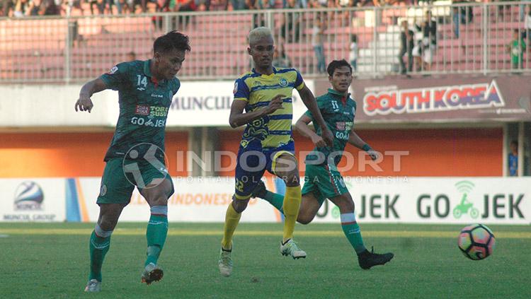 PSS Sleman sukses mengalahkan Persibas Banyumas dalam lanjutan Liga 2. Copyright: Prima Pribadi/Indosport