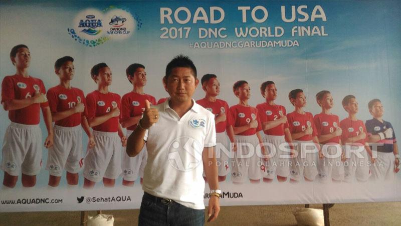Otsuka Koichi, pelatih Danone National Cup (DNC) asal Jepang. Copyright: Zainal Hasan/Indosport.com