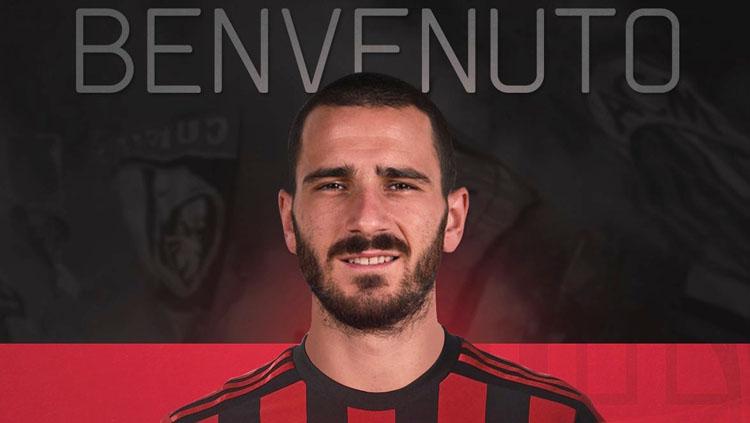 Bek anyar AC Milan, Leonardo Bonucci. Copyright: Twitter@MilanEye