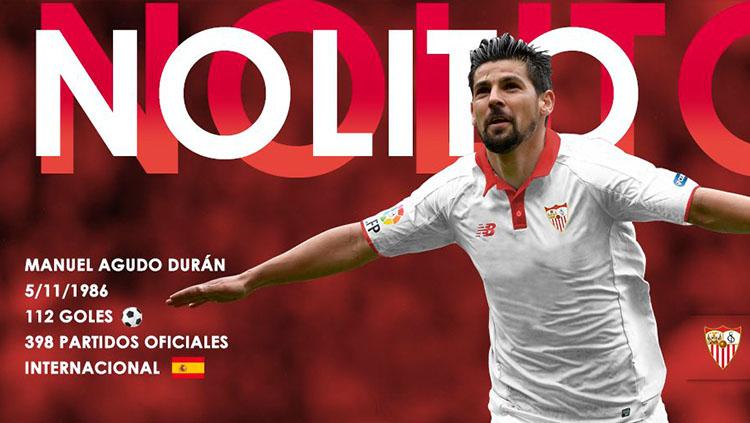 Nolito hanya bertahan semusim di Manchester City. Copyright: sevillafc.com