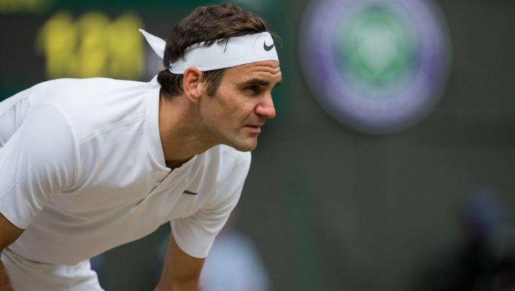 Roger Federer di babak final Wimbledon 2017. Copyright: Twitter/Wimbledon