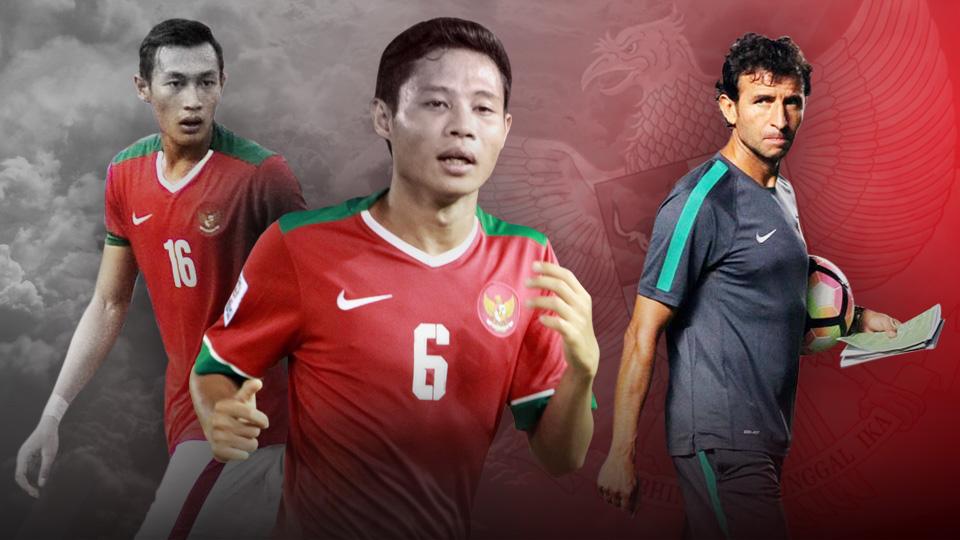 Hansamu Yama, Evan Dimas dan Luis Milla. Copyright: Grafis:Yanto/Indosport.com