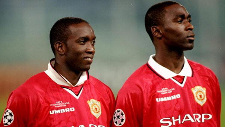 Andy Cole dan Dwight Yorke ketika membela Manchester United. Copyright: Indosport.com