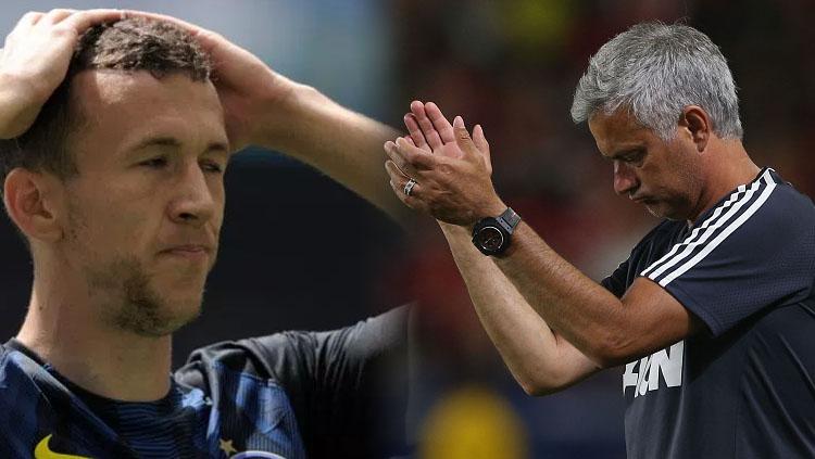 Ivan Perisic dan Jose Mourinho. Copyright: Indosport.com