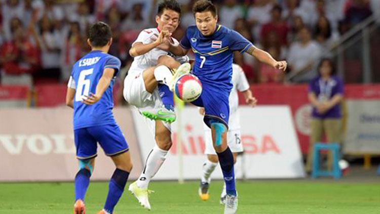 Thailand vs Mongolia di babak kualifikasi Piala Asia 2018. Copyright: bbc.com