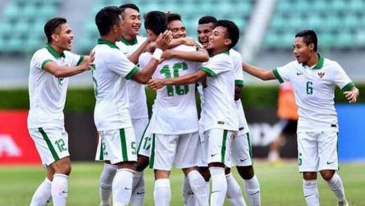 Selebrasi pemain Timnas Indonesia U-22 usai hantam Mongolia. Copyright: Instagram@pssi__fai