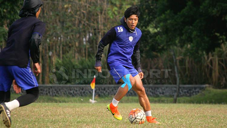 Ahmad Bustomi saat jalani latihan. Copyright: Ian Setiawan/INDOSPORT