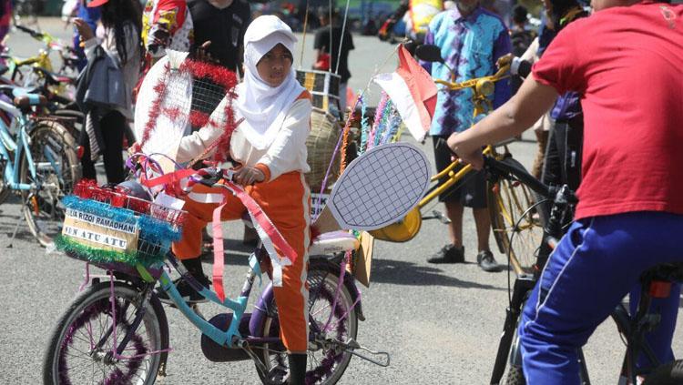 Gowes Pesona Nusantara di Kabupaten Tanah Laut, Kalimantan Selatan. Copyright: Dok: Kemenpora