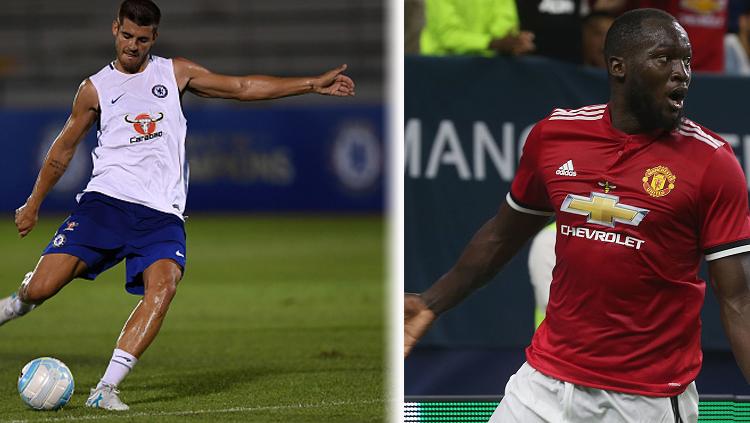 Alvaro Morata dan Romelu Lukaku. Copyright: Indosport.com