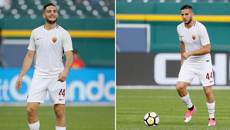 Kostas Manolas ketika sedang beraksi bersama AS Roma. Copyright: Indosport.com