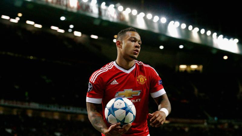 Memphis Depay ketika memperkuat Manchester United. Copyright: INDOSPORT