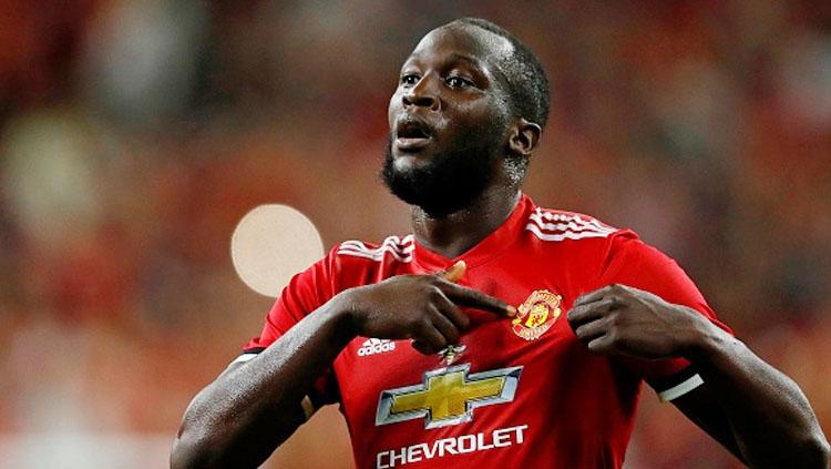 Penyerang Manchester United, Romelu Lukaku. Copyright: INDOSPORT