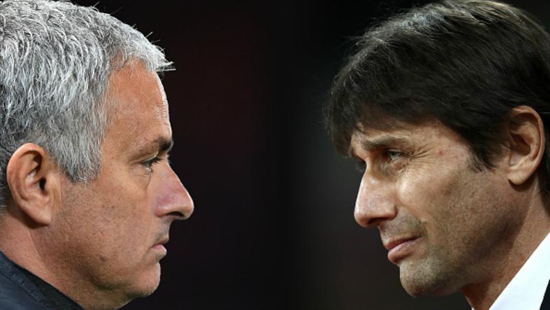 Jose Mourinho dan Antonio Conte. Copyright: INDOSPORT