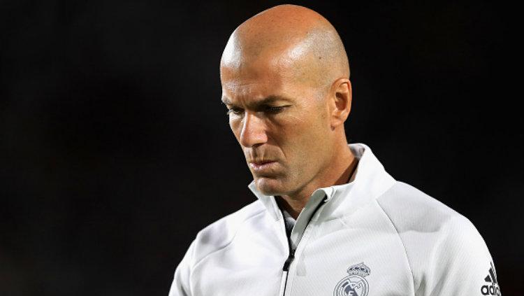 Pelatih utama Real Madrid, Zinedine Zidane. Copyright: Sean M. Haffey/Getty Images