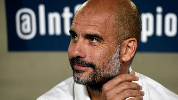 Pelatih Manchester City, Pep Guardiola. Copyright: Kevork Djansezian/Getty Images