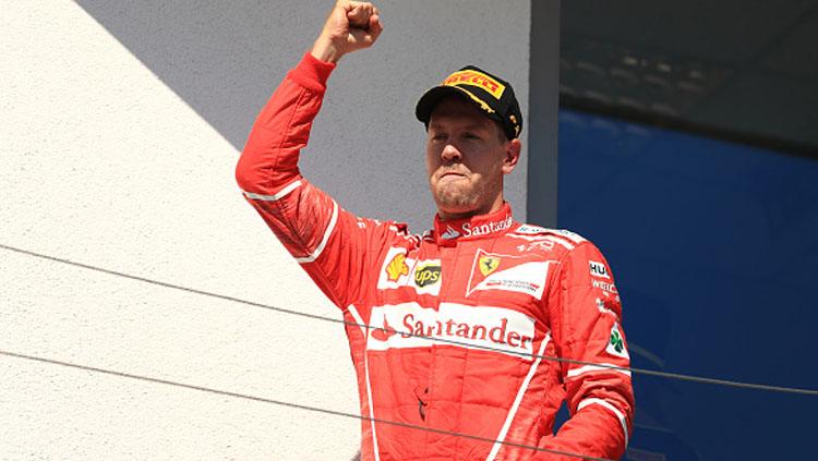 Sebastian Vettel keluar sebagai juara pada balapan Formula 1 GP Hungaria. Copyright: INDOSPORT