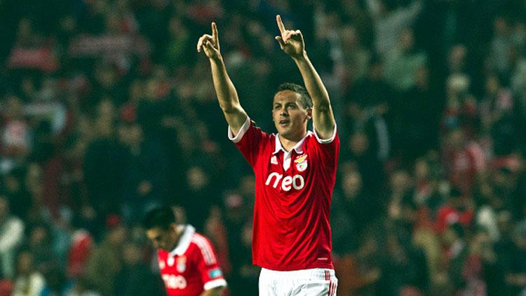Selebrasi Nemanja Matic saat berseragam Benfica FC.