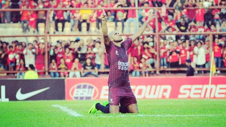 Selebrasi Reinaldo Elias Da Costa. Copyright: Instagram@reinaldocosta9