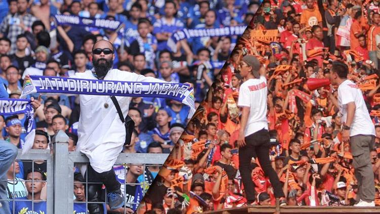 Bobotoh dan Jakmania. Copyright: INDOSPORT/Istimewa