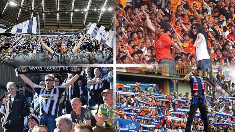 Suporter Juventus, Notts County, Jakmania, dan Aremania. - INDOSPORT
