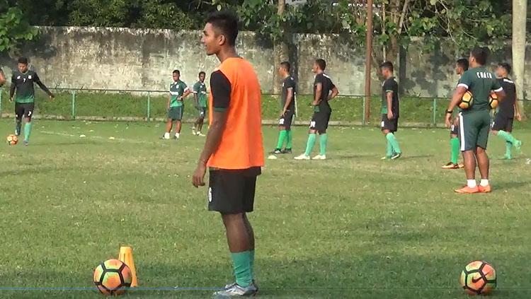 Suasana latihan para pemain PSMS Medan jelang lawan Persiraja Banda Aceh. Copyright: Kesuma Ramadhan/INDOSPORT