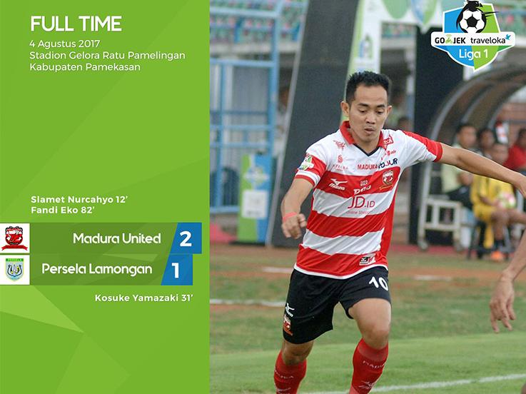 Hasil laga Madura United vs Persela Lamongan. Copyright: Liga-Indonesia.id