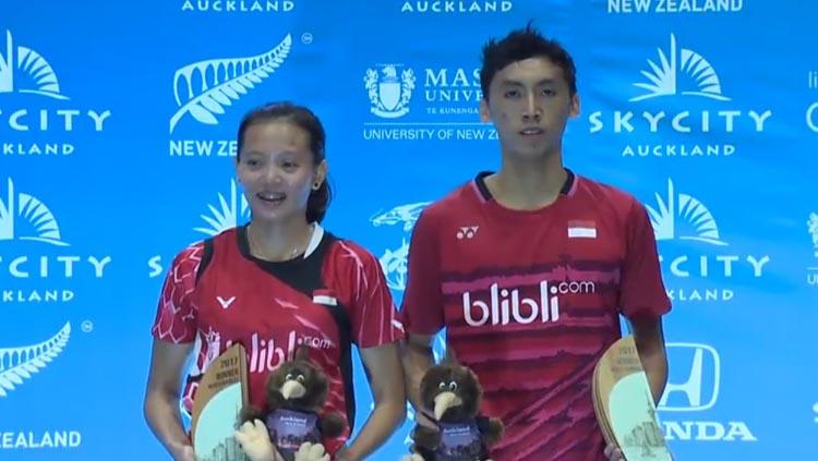Ganda campuran Indonesia, Ronald Alexander, Annisa Saufika menjuarai Selandia Baru Grand Prix Gold 2017. Copyright: Twitter@bulutangkisRI