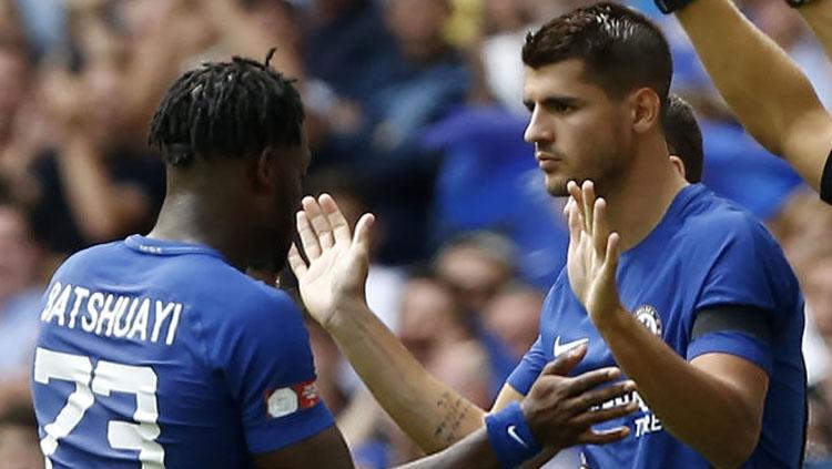 Michy Batshuayi digantikan Alvaro Morata.