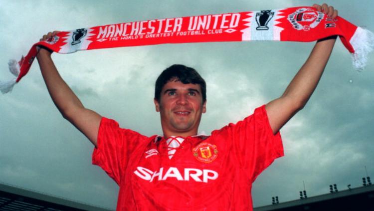 Roy Keane setelah resmi membela Manchester United. Copyright: Indosport