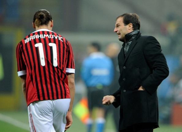 Massimiliano Allegri (kanan) saat masih melatih AC Milan di tahun 2011 lalu. Copyright: INDOSPORT