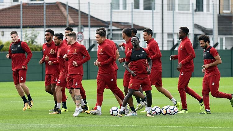 Coutinho absen di latihan Liverpool. Copyright: Twitter/LFC