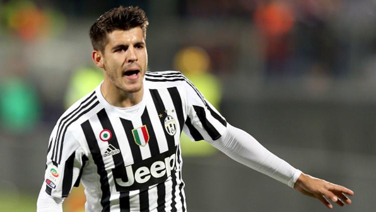 Alvaro Morata saat membela Juventus. Copyright: Indosport