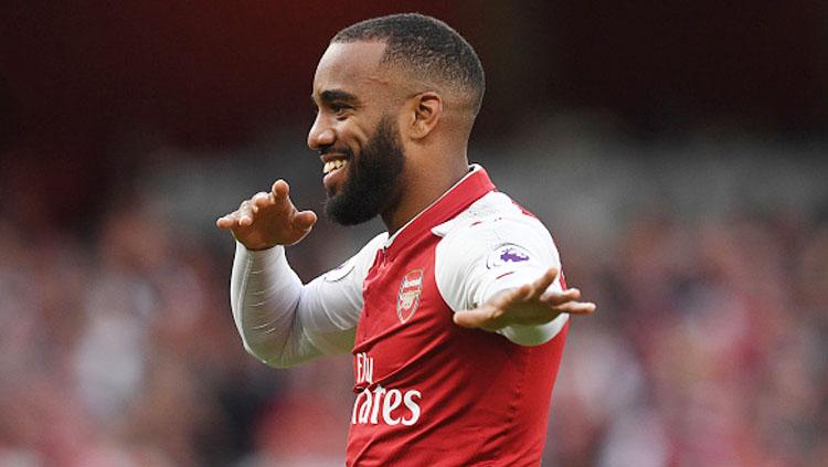 Alexandre Lacazette selebrasi Copyright: INDOSPORT