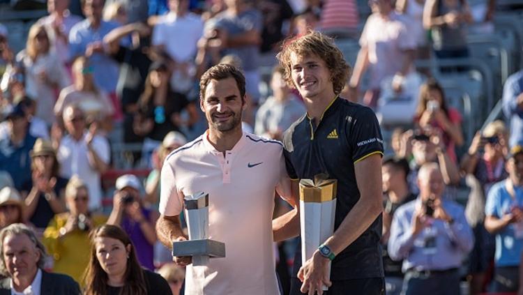Alexander Zverev dan Roger Federer. Copyright: INDOSPORT