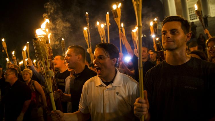 Aksi supremasi kulit putih di Charlottesville. Copyright: vox.com