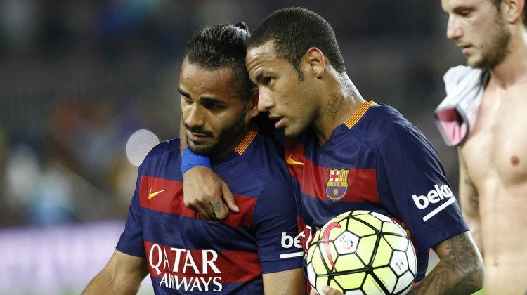 Douglas (kiri) dan Neymar. Copyright: Zona Cero