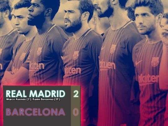 Barcelona keok dari Real Madrid di Piala Super Spanyol leg 2. Copyright: gregah/indosport