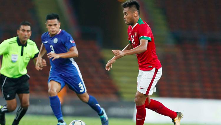 Aksi Saddil Ramdani di laga Indonesia U-22 vs Filipina U-22 Copyright: Dokumentasi PSSI
