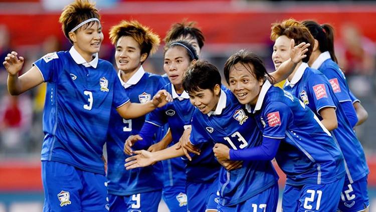 Tim Nasional Sepakbola Wanita Thailand. Copyright: Istimewa