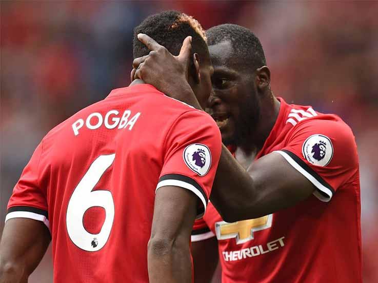 Selebrasi Romelu Lukaku dan Paul Pogba Copyright: Squawka News