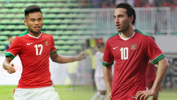 Saddil Ramdani dan Ezra Walian Copyright: Indosport.com