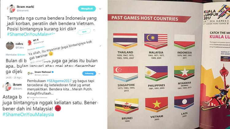 Berbagai respon warganet Indonesia membalas insiden bendera terbalik. Copyright: Istimewa