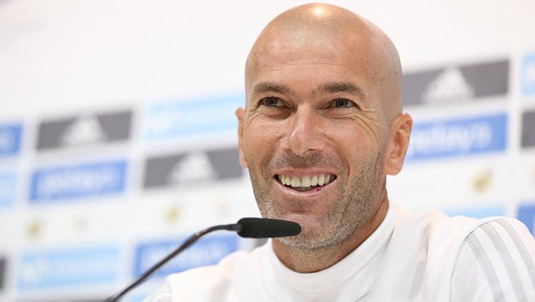 Zinedine Zidane, pelatih Real Madrid. Copyright: INDOSPORT