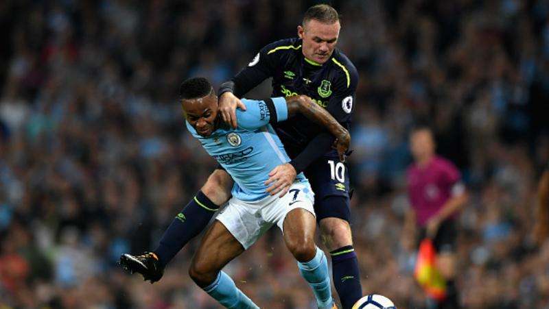 Dua pencetak gol pada pertandingan kali ini, Wayne Rooney dan Raheem Sterling. Copyright: INDOSPORT